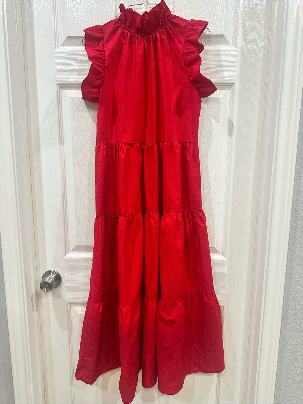Chepe Italy Women's Red Smocked Tiered Dress